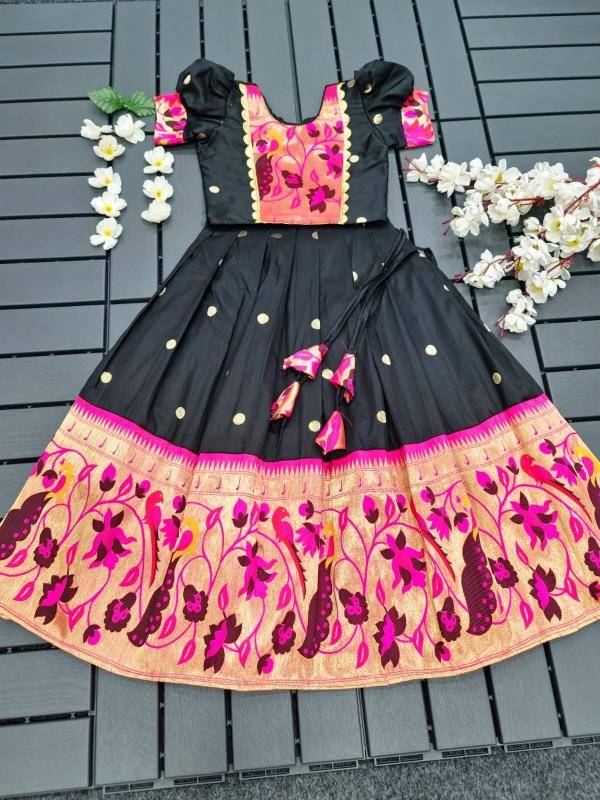 NEW LAUNCING PAITHANI KIDS LEHENGA CHOL silk Kids clothing wholesale